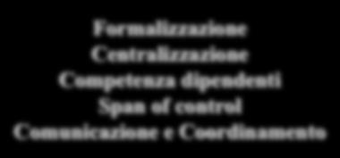 Poca formazione o esperienza sul campo 4. Span of control ampio 5.