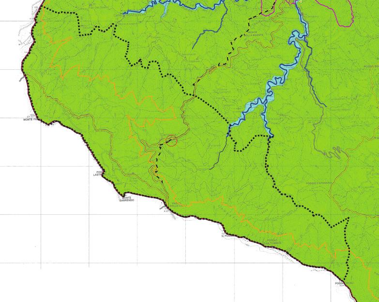 30) 133 5 di 6 PIANO TERRITORIALE di COORDINAMENTO LE confini provinciali quota 1200 me