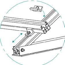 VERTICALE Supporto triangolare parzialmente regolabile ATL066 Disposiz.