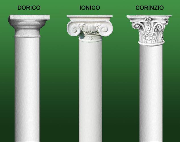 ORDINI ARCHITETTONICI DORICO IONICO CORINZIO (ellenico) - Più antico - slanciato ed elegante - capitello decorato con foglie