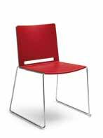 Directional high back chair, available in leather or fabric tilting mechanism chromed steel arms.