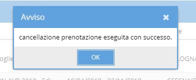 dettagli del corso e premere il bottone Disiscrivi, come nell