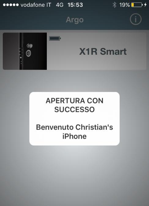 Programmazione. 9. Premi il pulsante icona dell x1r Smart per aprire con il telefono.