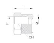 D17064M8075NI 6/4 M8x0,75 9,0 9 2,5 D17064NI 6/4 M10x1 10,0 12 4,2 D17086NI 8/6 M12x1 11,0 14 5,5 D170108NI 10/8 M14x1 11,5 16 7,0