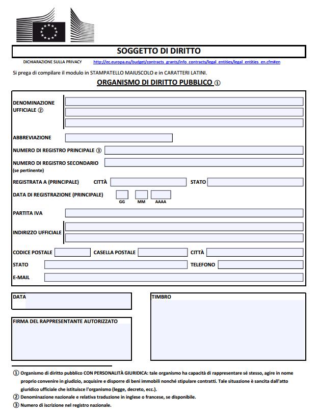 finanziaria + Documento che attesti l esistenza dell