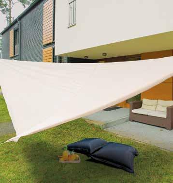 TENDA VELA TRIANGOLARE 3,6 x 3,6 x 3,6 m 24, 90 TORCIA DA