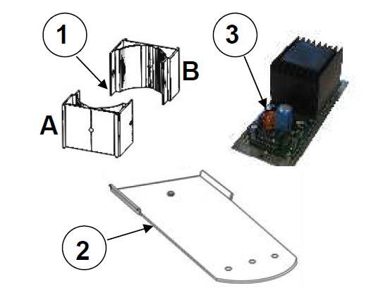 Componenti Accessori extra Componenti N parte Quantità Descrizione 1 1 Barra in alluminio 2 1 Coperchio IR 3 2 + 2 4 Da 2 a 5 5 Da 2 a 5 Flat cable 6 1 Tappi di chiusura + tappo coprivite in gomma