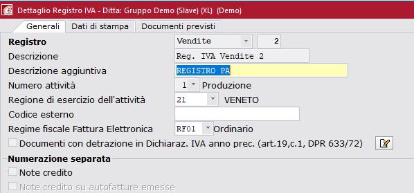 2 - REGISTRI IVA (Configurazione / IVA e INTRASTAT / Registri IVA) Verificare che in presenza di più sezionali sia presente un appendice che garantisca l univocità della protocollazione.