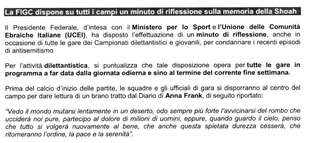 C.U. DPGR N.17 del 25/10/2017 pag. 400 FEDERAZIONE ITALIANA GIUOCO CALCIO Lega Nazionale Dilettanti DELEGAZIONE PROVINCIALE DI VIA CANOVA 13/a 58100 TELEFONO: 0564/24036 0564/24 Internet: www.