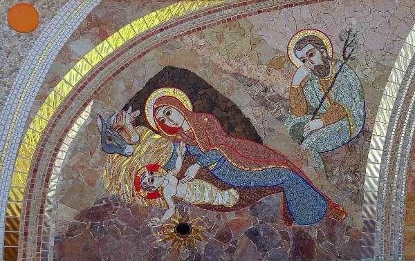 Paestum, 23/11/2018 CATECHESI TERZO MISTERO GAUDIOSO LA NASCITA DI GESÙ A BETLEMME di Padre Giuseppe Galliano m.s.c. Santuario di Ta Pinu- Gozo- Malta- Mosaico di Marko Ivan Rupnik Lode! Lode! Lode! Amen!