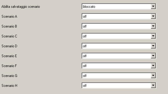 Tipo Ritardo attivazione Ritardo di disattivazione Funzione commutatore centralizzato Blocco/Forzato Stato all inizio dello stato di blocco Stato alla fine dello stato di blocco Comportamento all