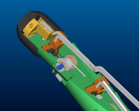 during contact with an object From preliminary experiments the measured minimal threshold is of 2 mn