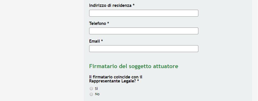 Figura 14 Inserimento Altri soggetti attuatori (per gli interventi aggiuntivi) non appartenenti al partenariato Compilare il sotto