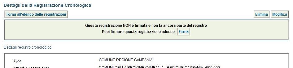 Premere il tasto Firma per avviare il processo di firma; Validare il