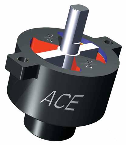 Ammortizzatori Rotanti Rotazione Parziale Versione Regolabile Gli ammortizzatori rotanti ACE sono esenti da manutenzione e facili da installare.