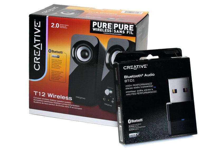 Unboxing Creative T12 Wireless viene distribuito in una piccola confezione di cartone.