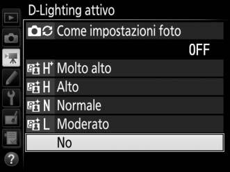 Imposta Picture Control Pulsante G 1 menu di ripresa filmato Scegliere un Picture Control per i filmati (0 51).