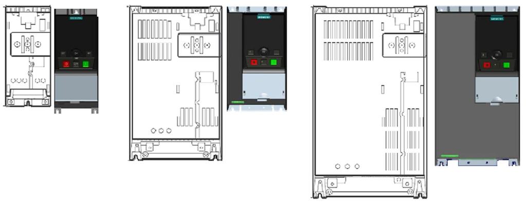 Le dimensioni del G120C Confronto delle dimensioni del G120C