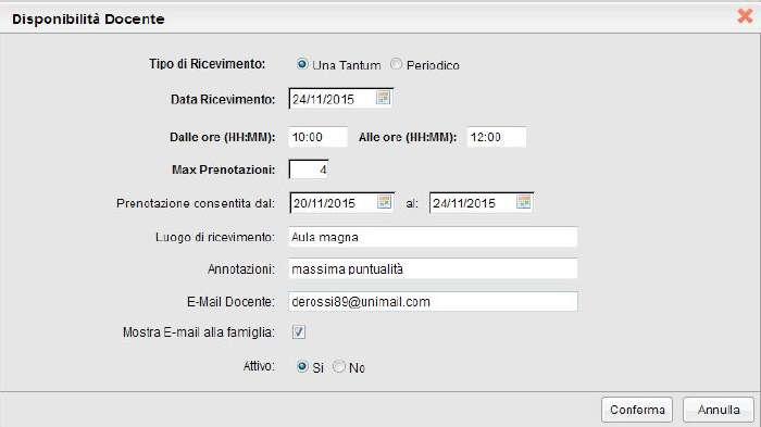 2.3. Il docente controlla quanti genitori si sono prenotati per i colloqui nel menu a tendina che si trova a sinistra della schermata iniziale clicca su comunicazioni e poi sul bottone Visualizza