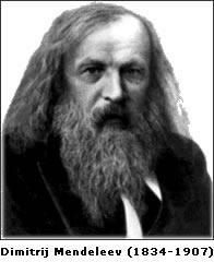 DIMITRI MENDELEEV Poche persone nella storia della cultura occupano una posizione così rilevante come Dimitri Mendeleev (1834-1907), il chimico russo che scoprì e divulgò una delle più straordinarie