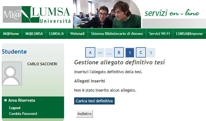 Inserire l allegato definitivo della tesi