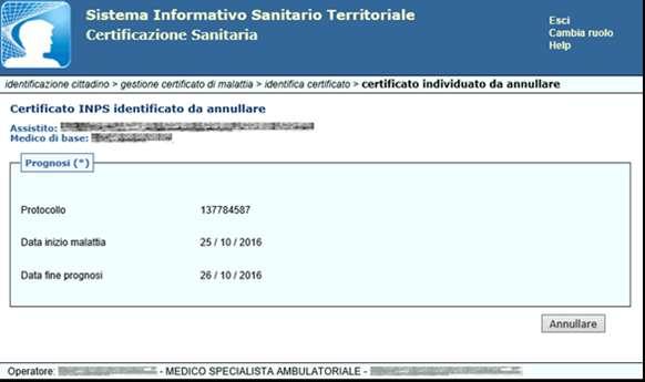 4.3.3 Identifica/Annulla Certificato Questa funzionalità permette di ricercare un certificato ed annullarlo.