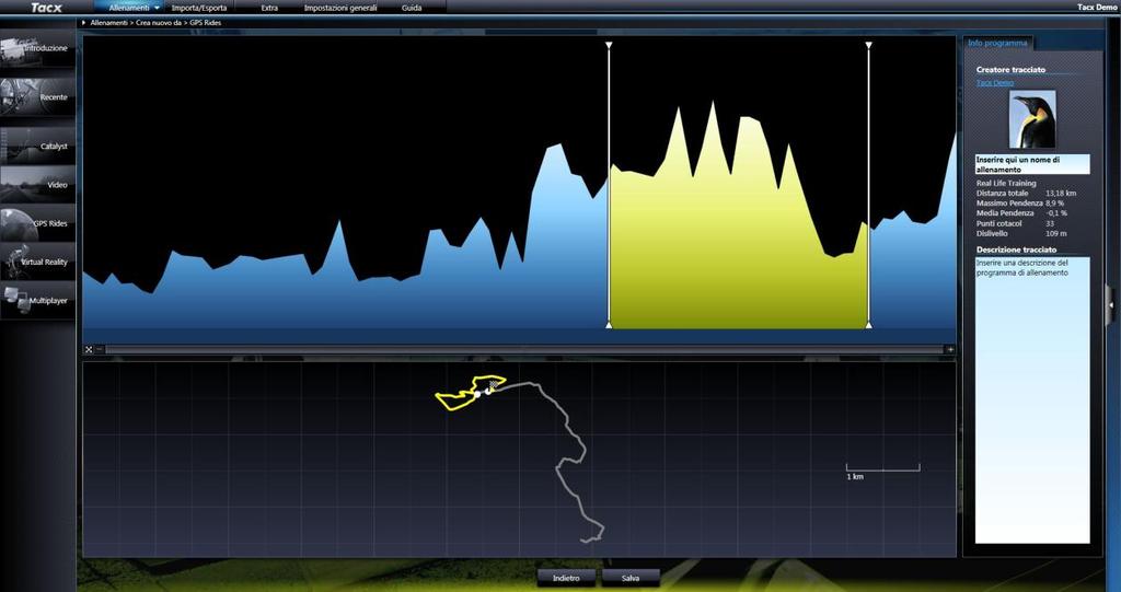 GPS Rides Entrambi i pulsanti funzionano allo stesso modo. La differenza consiste nel fatto che in Adatta programma tutti i punteggi precedentemente percorsi saranno cancellati.