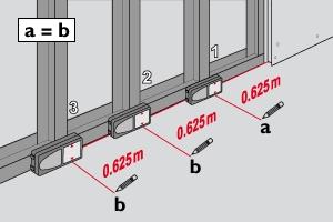 Operazioni Tracciamento È possibile specificare due diverse distanze (a e b) per marcare delle lunghezze misurate definite.