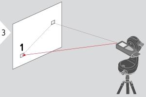 Leica DST 360. Puntare il laser sul primo caposaldo.