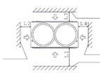 Display a 7 segmenti foro d'ispezione C (anteriore) C (destra) C (posteriore) Box per cablaggio cavi segnale D (sinistra) Box per cablaggio cavi di alimentazione D (anteriore) D (destra) H2 Spazi