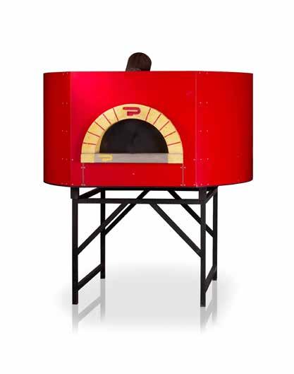 FORNO TRADIZIONALE RPM PIANO FISSO MONOBLOCCO 140 a gas Il primo, il più conosciuto. Perfettamente circolare, capienza massima da 10 a 12 pizze con piano di cottura a MONOBLOCCO autodilatante.