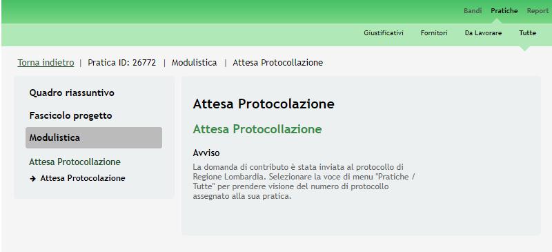 ATTENZIONE In caso di autenticazione a SiAge con CRS/CNS non sarà necessario ricaricare a sistema la Domanda di contributo e si potrà direttamente completare la procedura di presentazione della