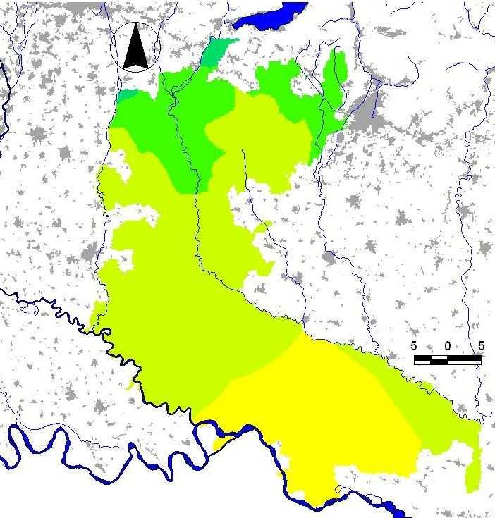 Distribuzione spaziale delle precipitazioni medie