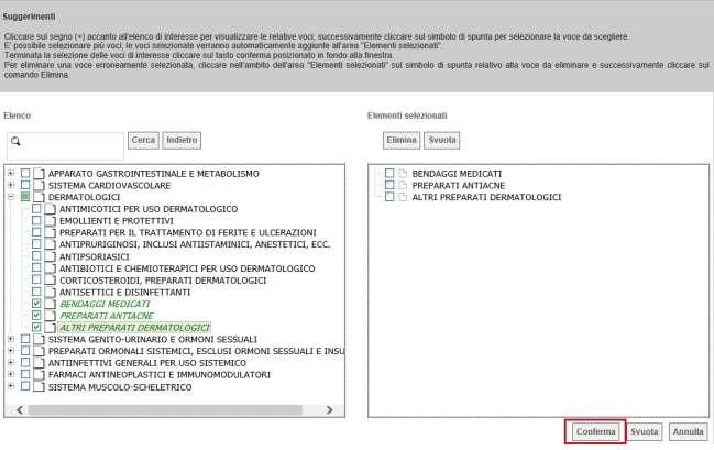 LINEE GUIDA PER OPERATORI 13 Le classi appariranno inizialmente accorpate per settori: è possibile visualizzare i comparti, categorie e