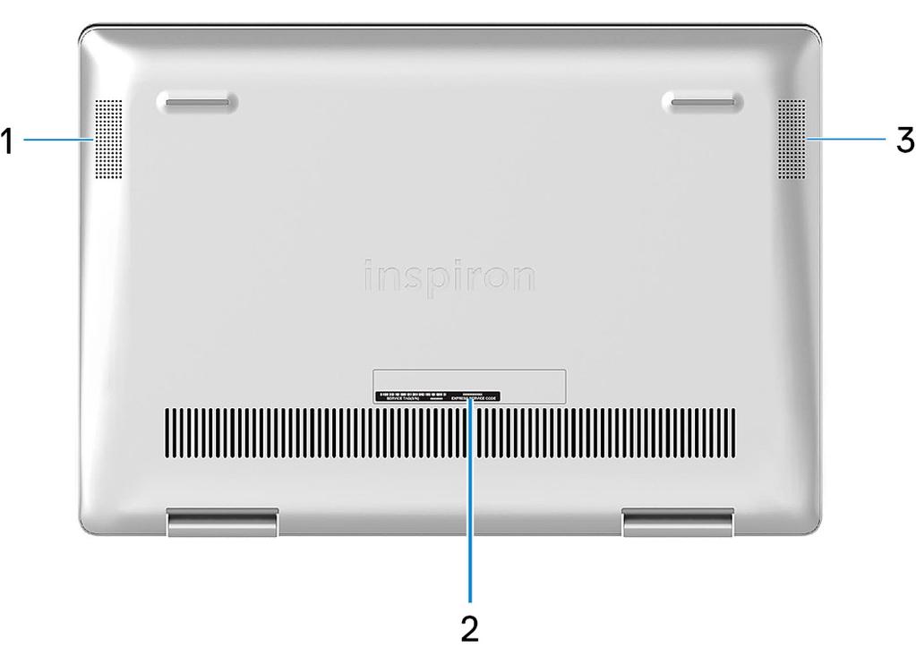 Parte inferiore 1 Altoparlante sinistro Fornisce un output audio.