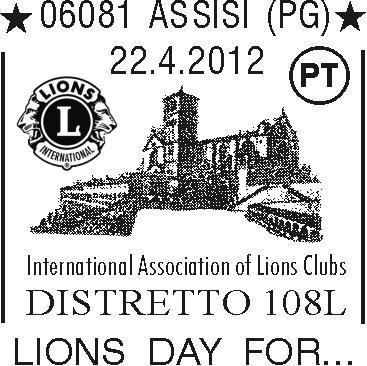N. 278 RICHIEDENTE: Lions Day For di Assisi SEDE DEL SERVIZIO: c/o Basilica di Assisi 06081 Assisi (PG) DATA: 22/4/12 ORARIO: 10.30/16.