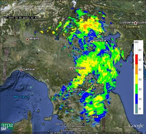 alle 04:42 UTC (in basso a sinistra) e alle 08:12 UTC