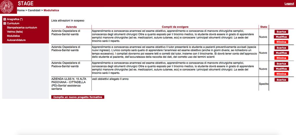 8. Ricordarsi poi di inserire la data di superamento del corso di formazione generale sulla sicurezza (che sarà da riportare scritta a penna anche sul progetto cartaceo), infine generare la richiesta