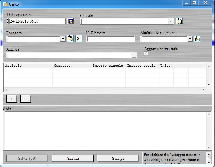 campo data operazione associato al movimento).