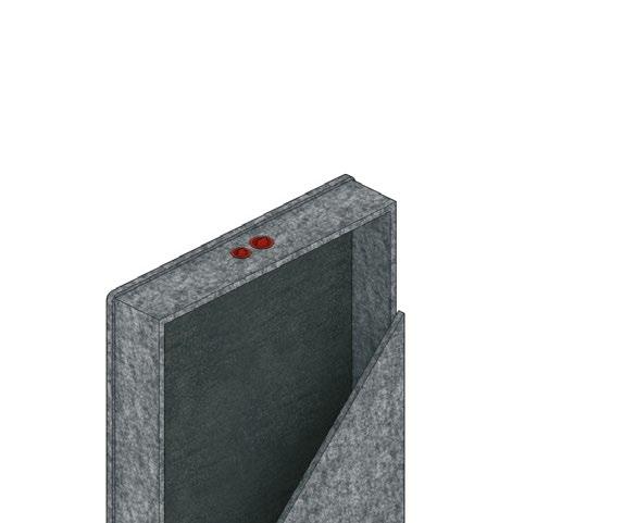 secoboxx wall M adatto per altoparlanti LCR da incasso di medie dimensioni per pareti con una profondità massima dell'incasso di 100mm!