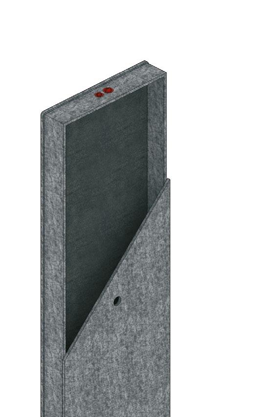 secoboxx wall L adatto per altoparlanti LCR da incasso di grandi dimensioni per pareti con una profondità massima dell'incasso di 100 mm!