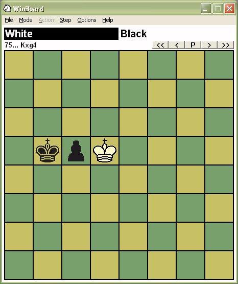 4. Vilasi Custode posizione dopo 73. Axe4(!) La posizione del B è disperata; a gioco corretto è assolutamente persa.