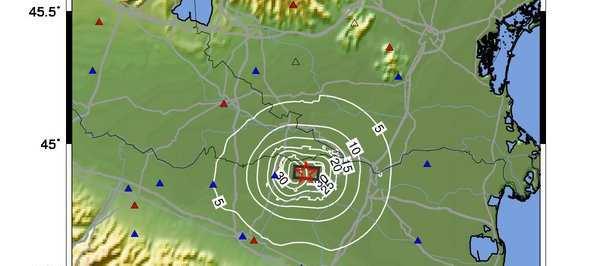 Calcolata utilizzando i dati della Rete Sismica Nazionale dell INGV