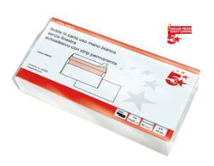 CODICE 927320 6,00 Buste bianche commerciali 5 Star Buste a taglio dritto in carta uso mano di 90 g/mq ed internografate, per garantire una maggiore riservatezza del contenuto.
