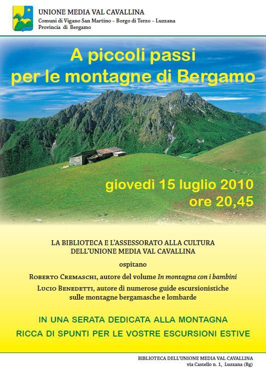5. L Assessorato alla Cultura presenta A piccoli passi per le montagne di Bergamo con l