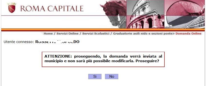 Il sistema visualizza la seguente pagina (vedi Figura 20) Figura 20 Attraverso la maschera di cui alla Figura 20, prima dell invio definitivo, il sistema richiede la conferma al richiedente.