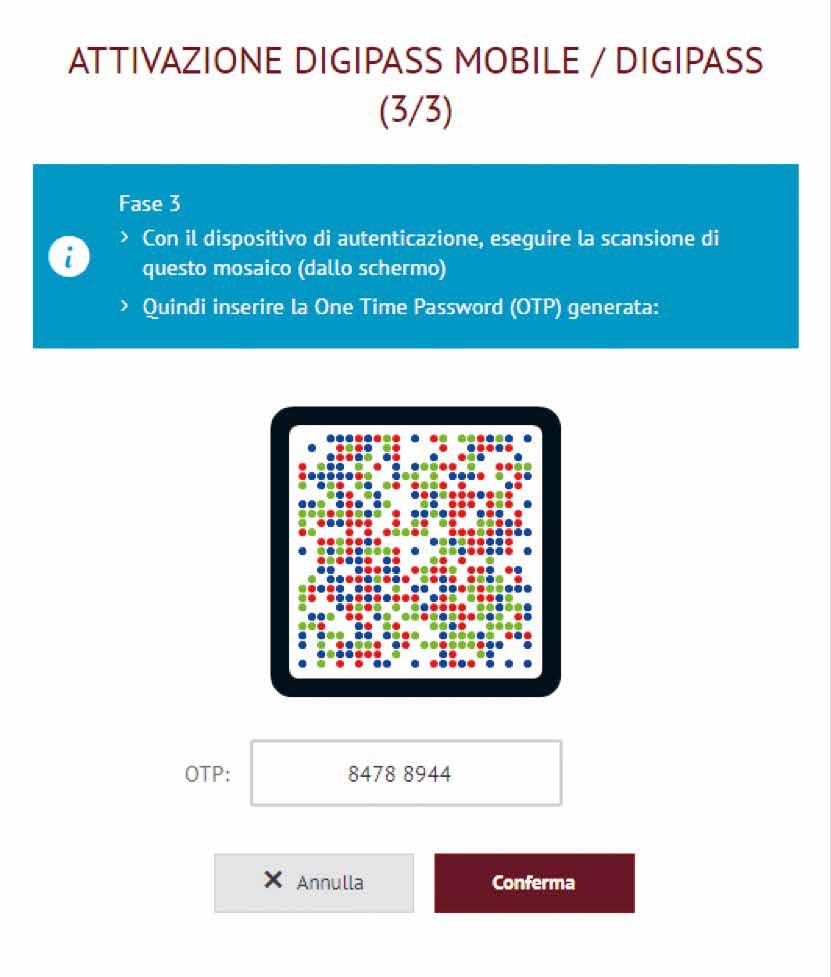 Passaggio 4 Sul «Digipass Mobile» compare un