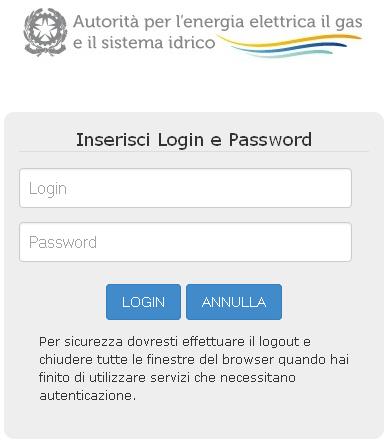 Figura 1.1: pagina di accesso Questa pagina (figura 1.