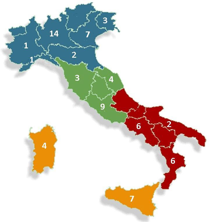 Genetica Molecolare Schemi di genetica molecolare 69 laboratori partecipanti distribuiti sul territorio nazionale