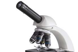 Microscopio a luce passante KERN OBE-1 Versione trinoculare CON SIGLIO Pregasi richiedere le proprie specifiche condizioni per un set per aula Versione monoculare Obiettivi OBE 01 Unità di